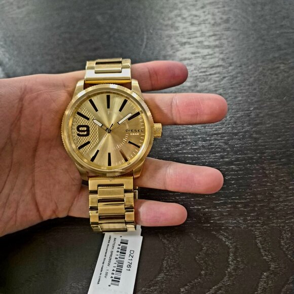 Diesel Men's Rasp Gold-Tone Stainless Steel Bracelet Watch 46x53mm - Picture 5 of 5